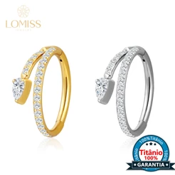 Piercing Argola Titânio Helix Septril Rook Conch Segmento Articulado Zircônia Cravejada