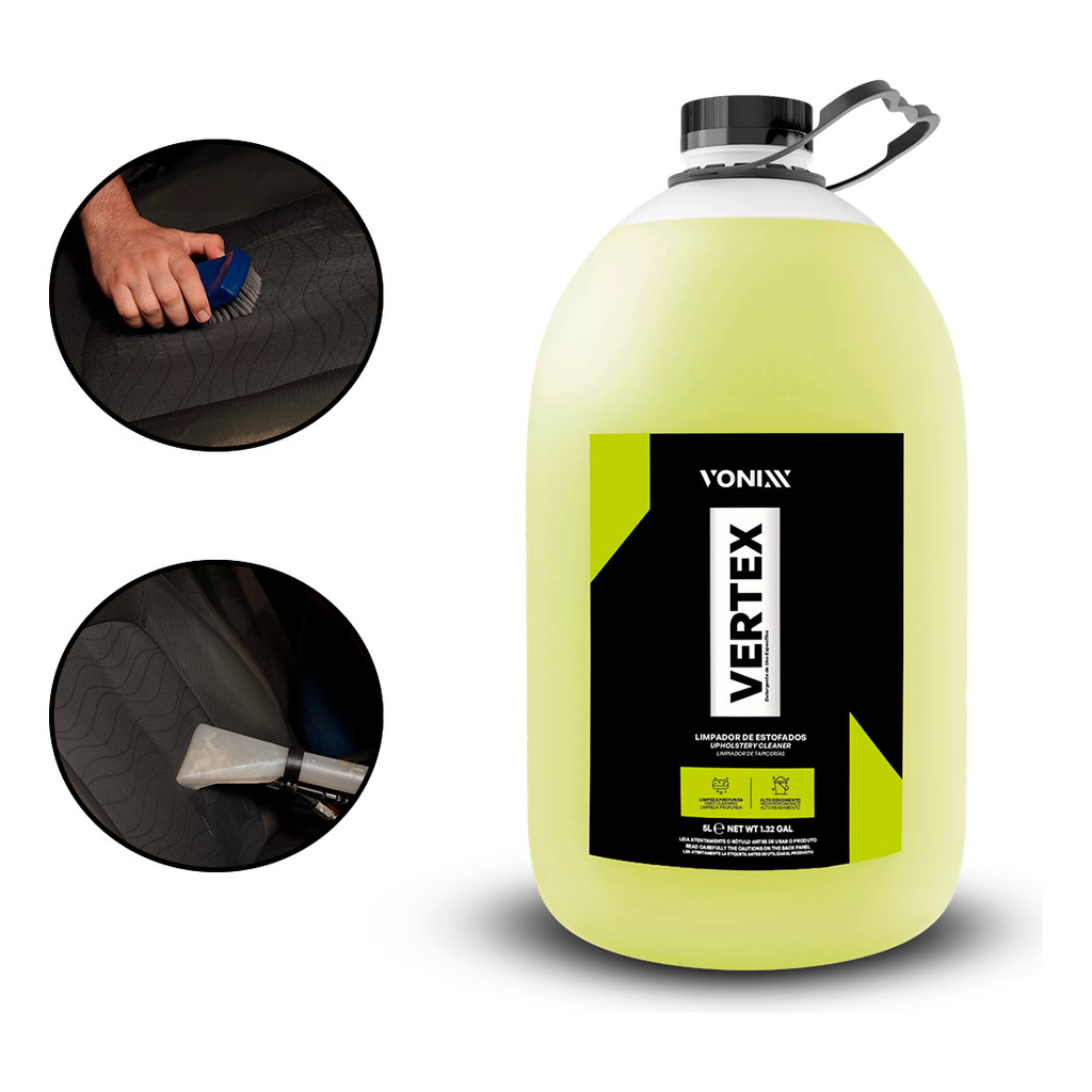 Limpador Vertex 5L Vonixx - Limpeza Profunda em Estofados de Casa e Carro em Oferta na Shopee