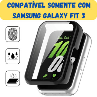 Case PC Capa Capinha Com Película Para Smartwatch Samsung Galaxy Fit 3 Relogio Fit3 em Oferta na Shopee
