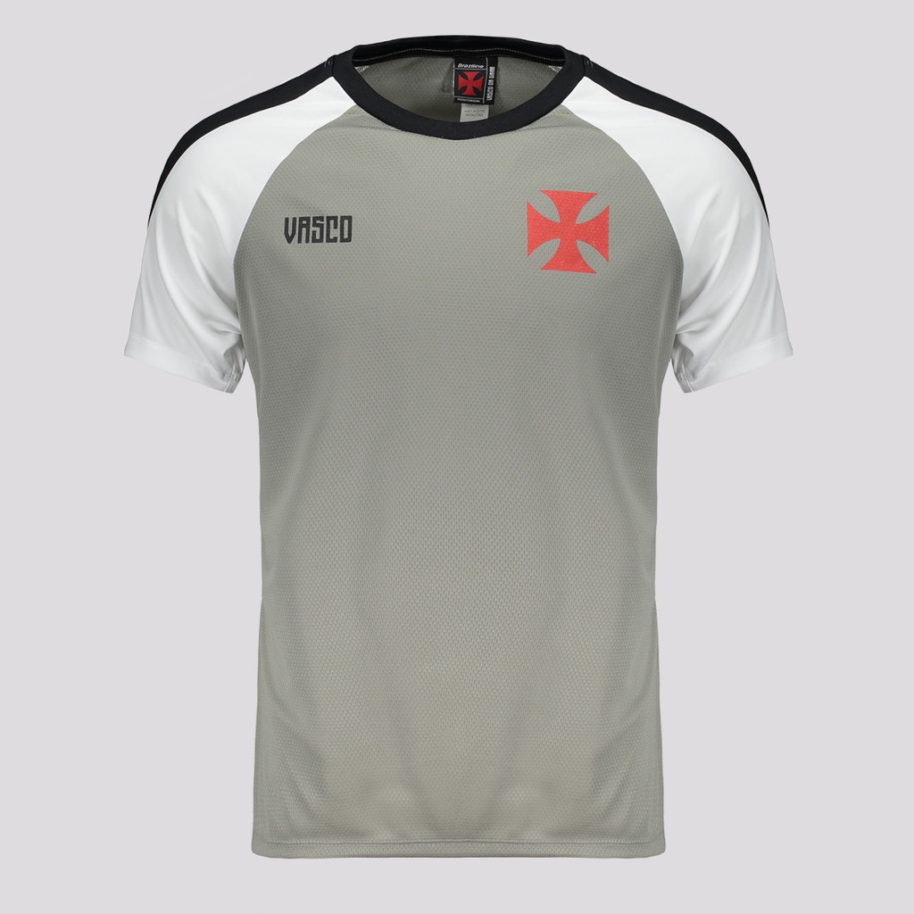Camisa Vasco Fibra Cinza em Oferta na Shopee