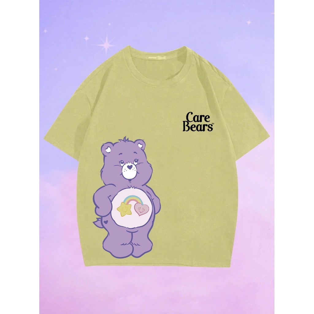 Camiseta Oversized Unissex Blusa Feminina Ursinhos Carinhosos Estampado Colorido Infantil Urso Fofo 