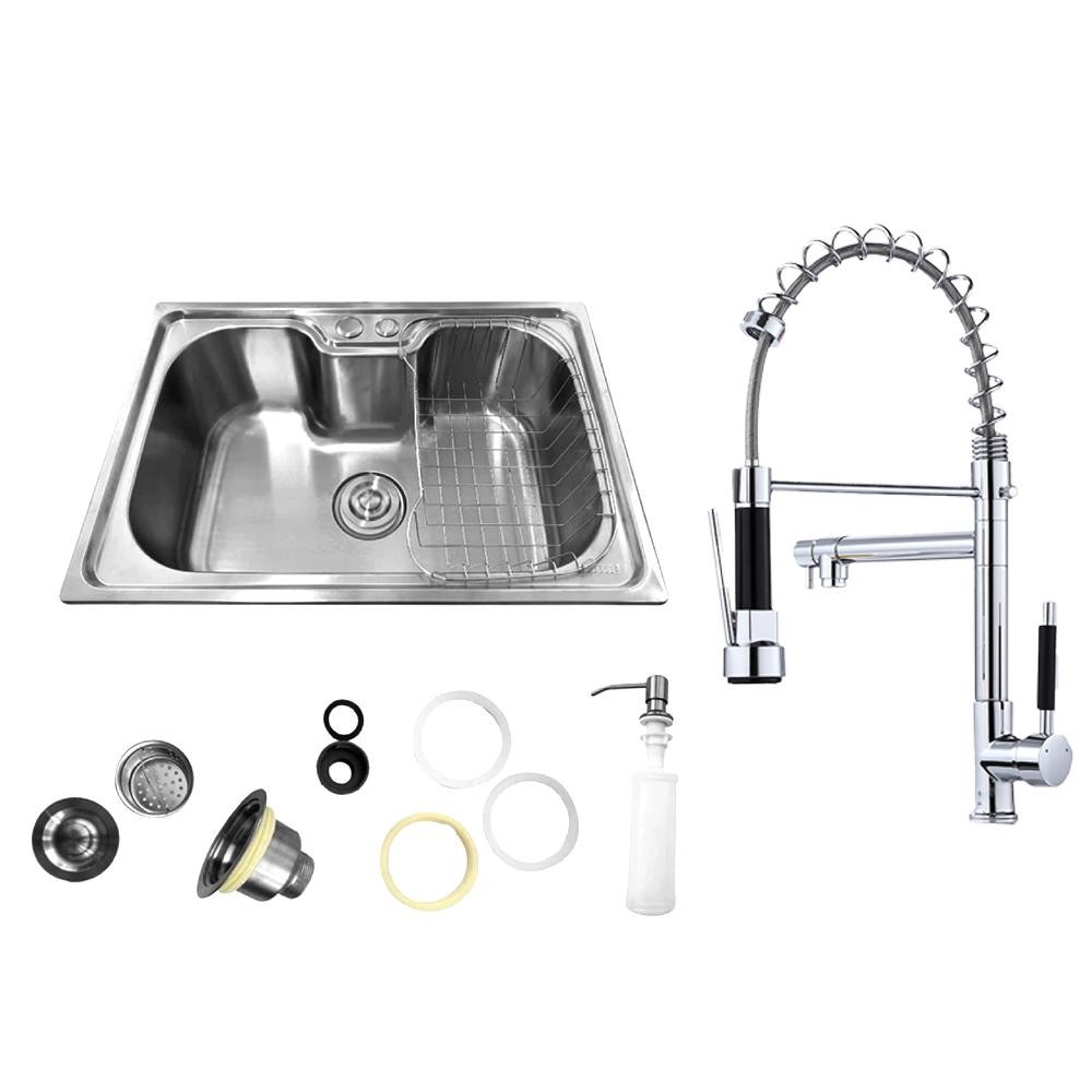 Cuba Pia Gourmet Aço Inox 201 CG201-C01 e Torneira Gourmet 50cm Cromada de Bancada Belcca TGM50C-BZ
 em Oferta na Shopee