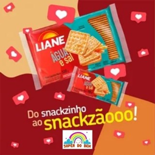 Biscoito Água e Sal Liane 330g Sem Lactose | Zero Leite | Vegano em Oferta na Shopee