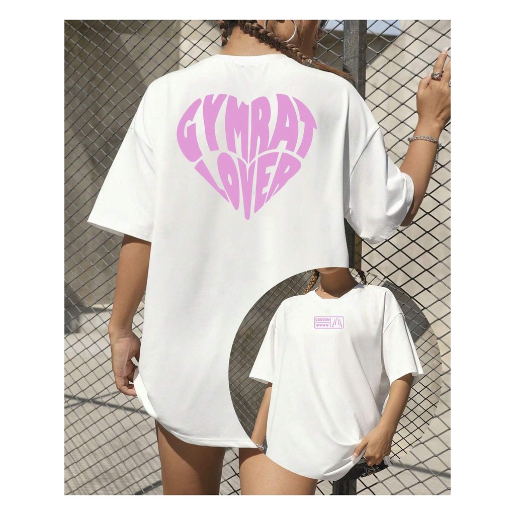 Camiseta Unissex Oversized Plus Size Feminina Masculina Básica Aesthetic Academia Malhar Love Gym Maromba Exercicio