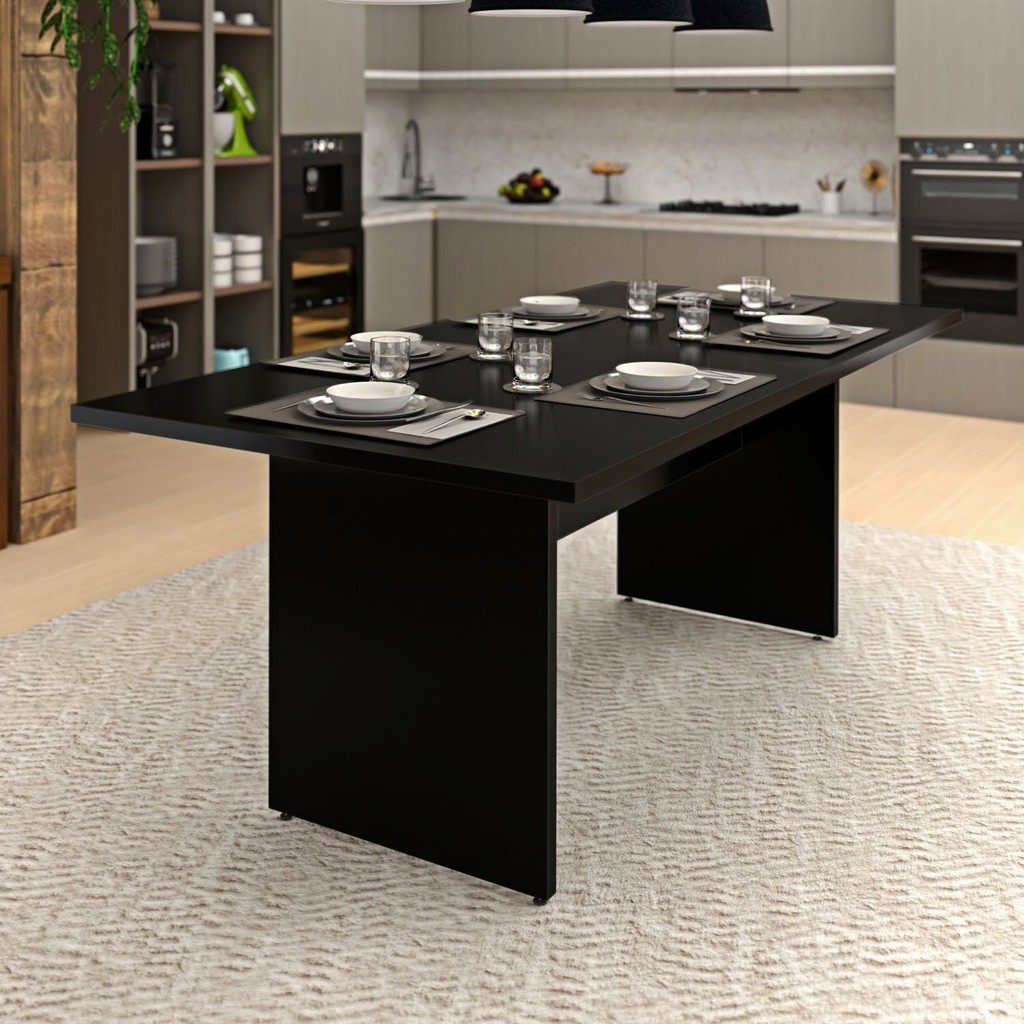 Mesa de Jantar 6 Lugares Cozinha 200x100cm Mdp