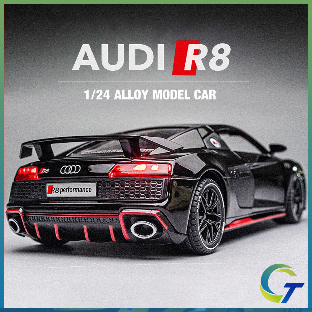 1 : 24 AUDI R8 Diecast Toys Modelo De Carro Carros Liga Coleção De Brinquedos Presente Para Meninos E Crianças
