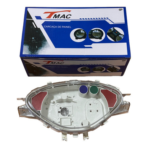 Kit Carcaca Do Painel Interna(branca) + Acrilico(lente) Honda Biz 125 2005 a 2008 ( 2 Pecas)