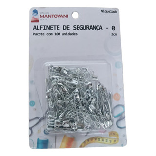 Alfinete De Segurança Pacote Com 100 Unidade N:0 Tamanho 3cm em Oferta na Shopee