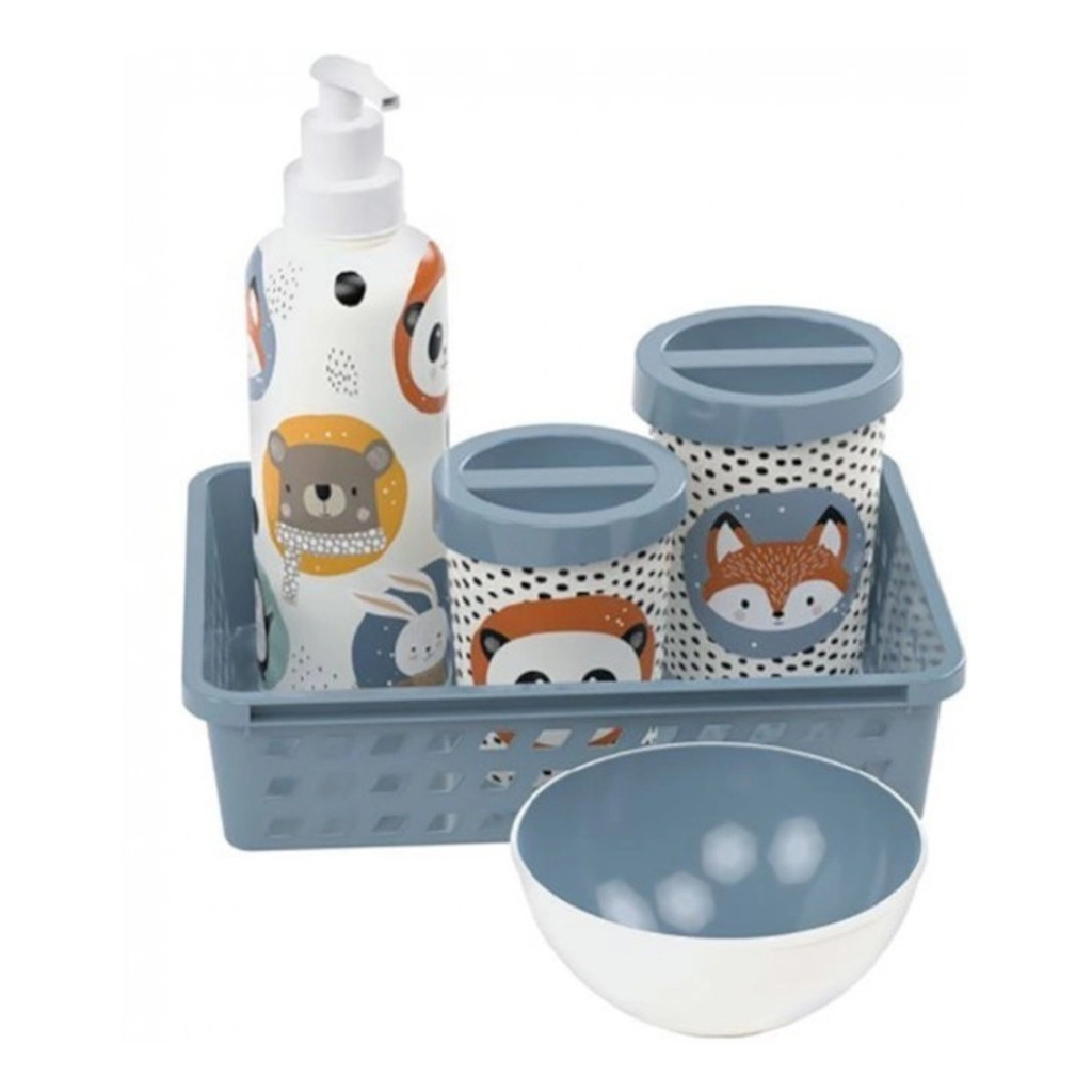 Kit de Cuidado para Bebês Infantil Azul Banho e Higiene