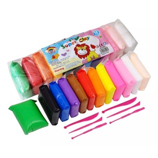 Massinha Argila EVA Pula Pula Infantil 12, 24 e 36 Unidades Atóxicas + 3 Acessórios Brinde Não Gruda em Oferta na Shopee