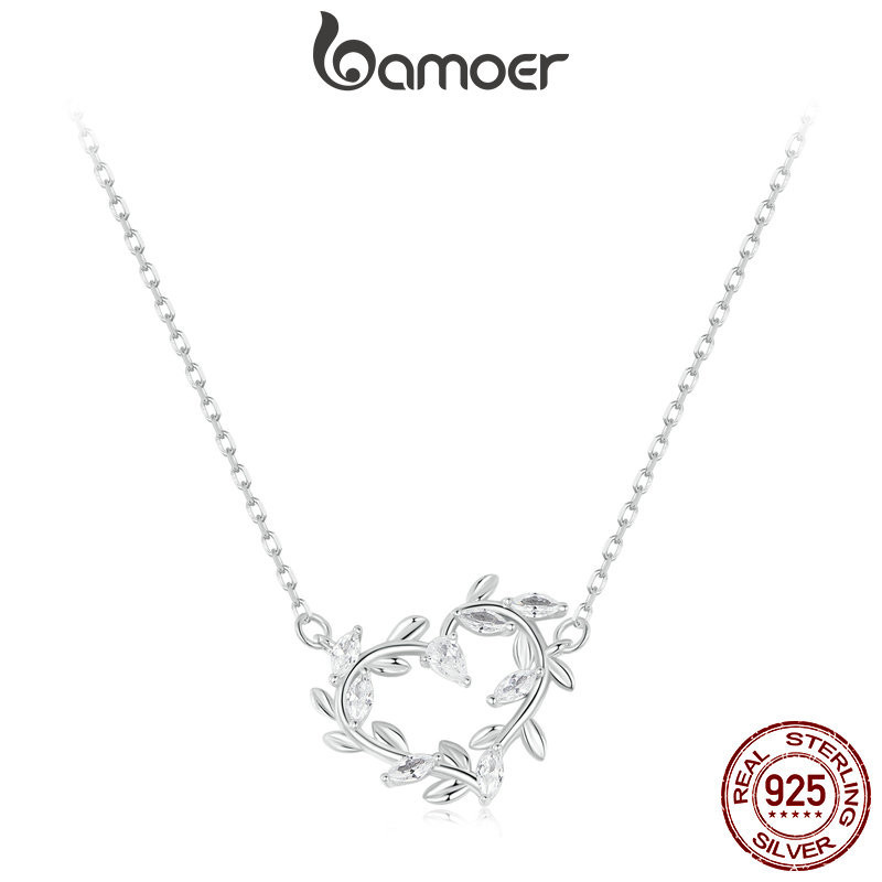 Colar De Fita Bamoer 925 Sterling Infinito Design De Amor Ocasião Diária Jóias Presentes Para Mulheres Namorada - Fashion Accessories