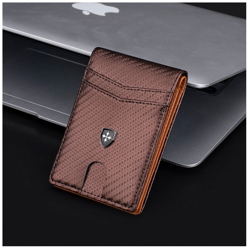 Baellerry 欧美碳纤维精致防磁设计，简约男士卡包