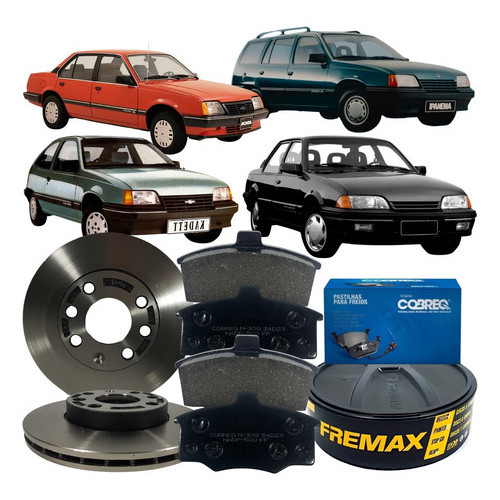 Kit Disco Ventilado Freio Pastilha Kadett Monza 1984 Á 1996 em Oferta na Shopee