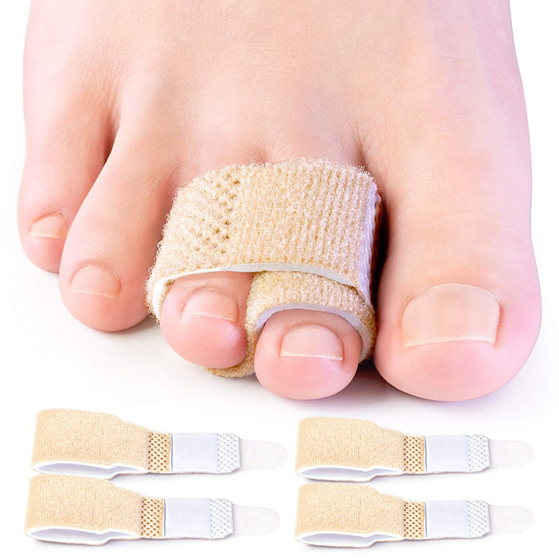 4Pcs Alisadores De Dedo Do Pé , Talas Toe Wraps Para Dedos Encaracolados , Tortos E Martelo ,Separador Bandagem