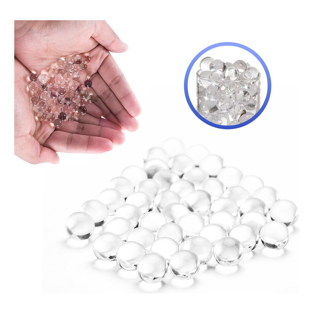 10000 Bolinhas De Gel  Transparente Cresce Absorvem Água Orbs  Orbis Orbeez Vaso Planta