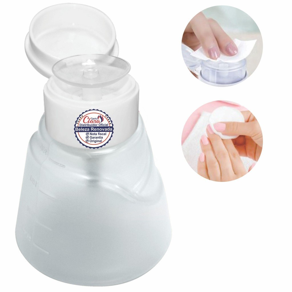 Porta Acetona Com Dosador Para Manicure E Pedicure 190 Ml
