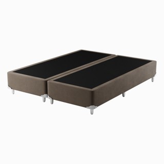 Base Box Super King 193cm x 203cm x 37cm Marrom Liso em Oferta na Shopee