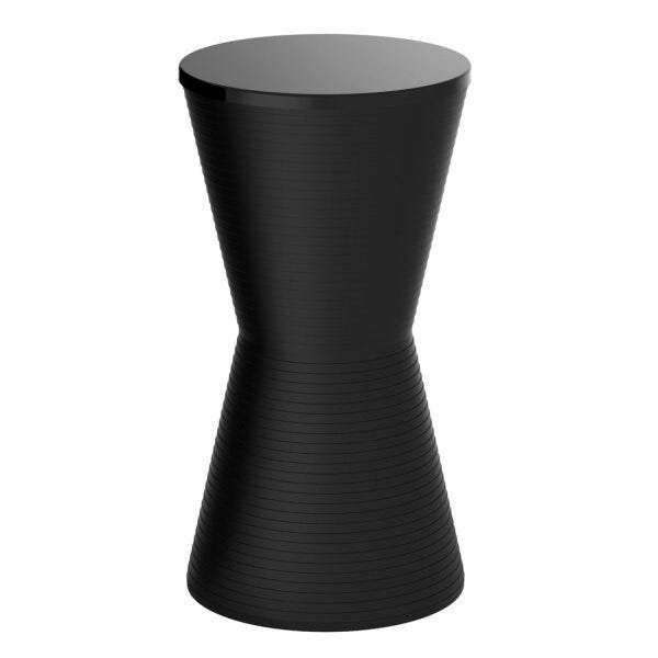 Banqueta Média Polipropileno sem Encosto Dub Preto Preto
