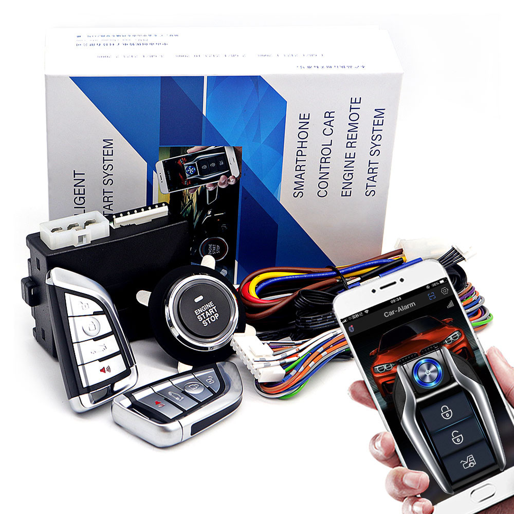 br Universal Car Alarme De Sistema De Parada Automática Automóvel Controle Remoto Kit De Ignição Do Motor Partida Sem Chave Acessório De Carro