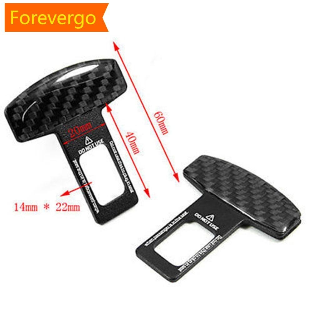 forevergo 1 Par Universal De Fibra De Carbono Para Carros De Segurança Cinto Fivela De Alarme Grampo L3W5