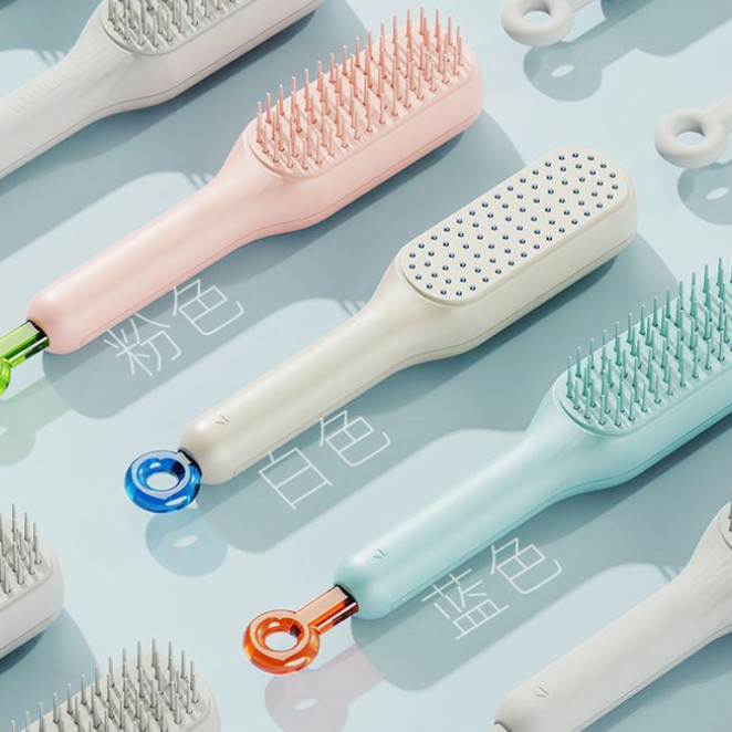 Pente Mágico Retráctil De Limpeza Do Cabelo Sem Danos Ao Anti-Estático De Massagem Para Cabeleireiro Liso