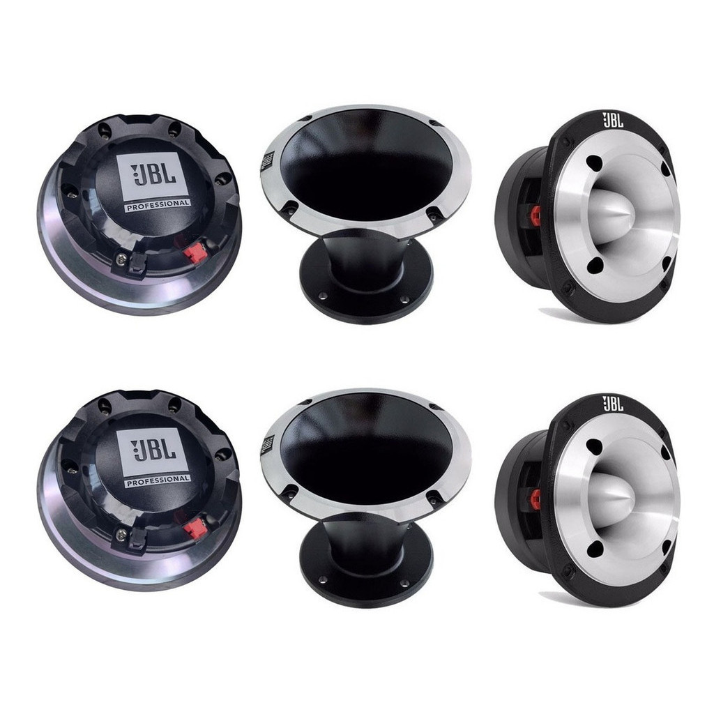 Kit 2 Driver JBL Selenium D405-X 110w + 2 Super Tweeter ST400 Trio 150w + 2 Corneta JBL HL14-50 Trio