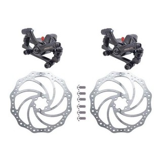 KIT FREIO DISCO MECÂNICO ABSOLUTE NERO - PAR PINÇA + PAR DISCO 160MM em Oferta na Shopee