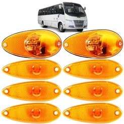 8 Lanterna Lateral Ônibus Caminhão Bolha Peixinho LED BIVOLT