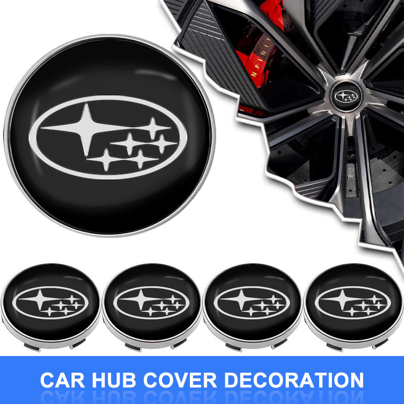 4 Pcs 56mm/60mm Tampa Do Aro Carro Decalque Da Cubo Roda Pneu Adesivo Emblema Para Subaru Forester SG5 SH Impreza XV Leg