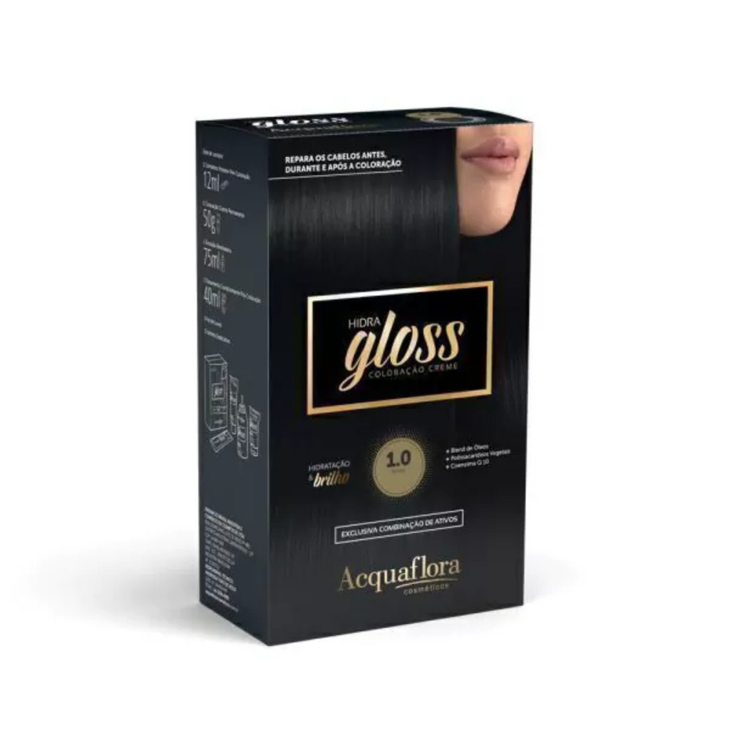 Coloração Acquaflora Hidra Gloss 1.0 Preto