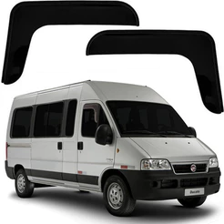 Calha Defletor De Chuva Fiat Ducato 1997 1998 1999 2000 2004 2005 2006 Até 2017 Acrílico Ecoflex 2 Portas