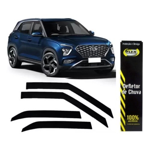 Calha de Chuva Defletor Hyundai Creta 2022 2023 4 Portas Ecoflex