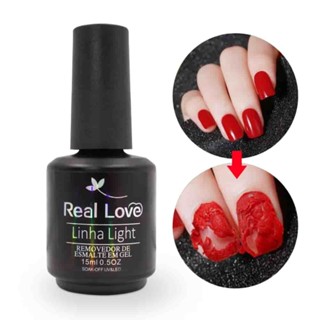 Removedor de esmalte em gel Real Love 15ml em Oferta na Shopee