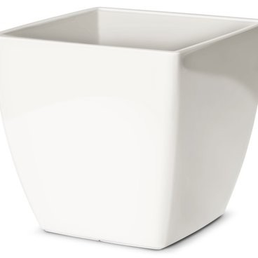 Vaso Cachepô de Plástico Elegance Quadrado N 2 Nutriplan cor Branco