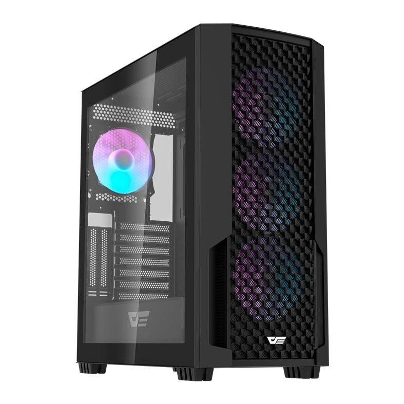 Gabinete Gamer Aigo Darkflash DF2100, RGB, Mid-Tower, Lateral De Vidro, Com 4 Fans, Preto, DF2100-BK em Oferta na Shopee