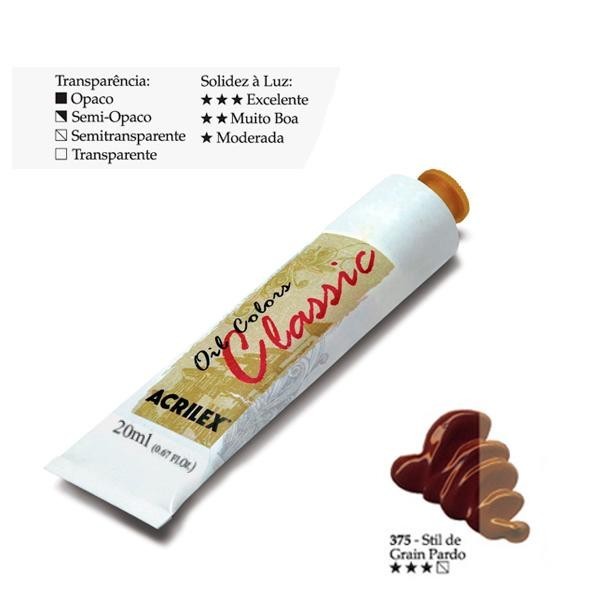Tinta a Oleo Classic 20ml Stil Grain Pardo 375 ACRILEX