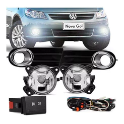 Kit Farol Auxiliar Milha Gol Voyage Saveiro G5 09 A 12 Bmo Neblina Serra Serração Farol Farolete Baixo Alto Noite Estrad