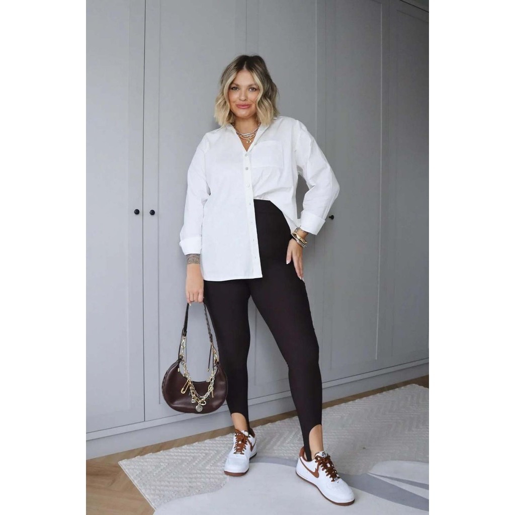 Legging Encaixa Pezinho Moda Feminina Plus Size Cintura Alta Cós Reforçado Tecido Suplex GG ao G3