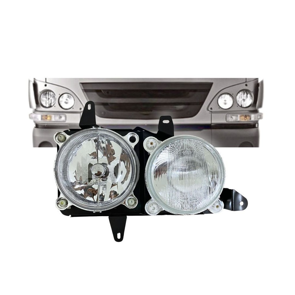 Farol Dianteiro Duplo Com Soquete Para Mercedes Accelo 915C 1016 815 08 a 16 Lado Direito 9798200461