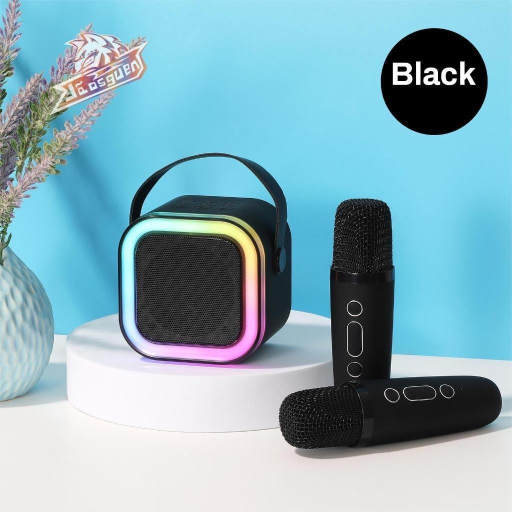 Caixa de som sem fio + Microfone Karaokê, Mini Alto-falante Bluetooth portátil de Karaoke com 1 Microfone divertido