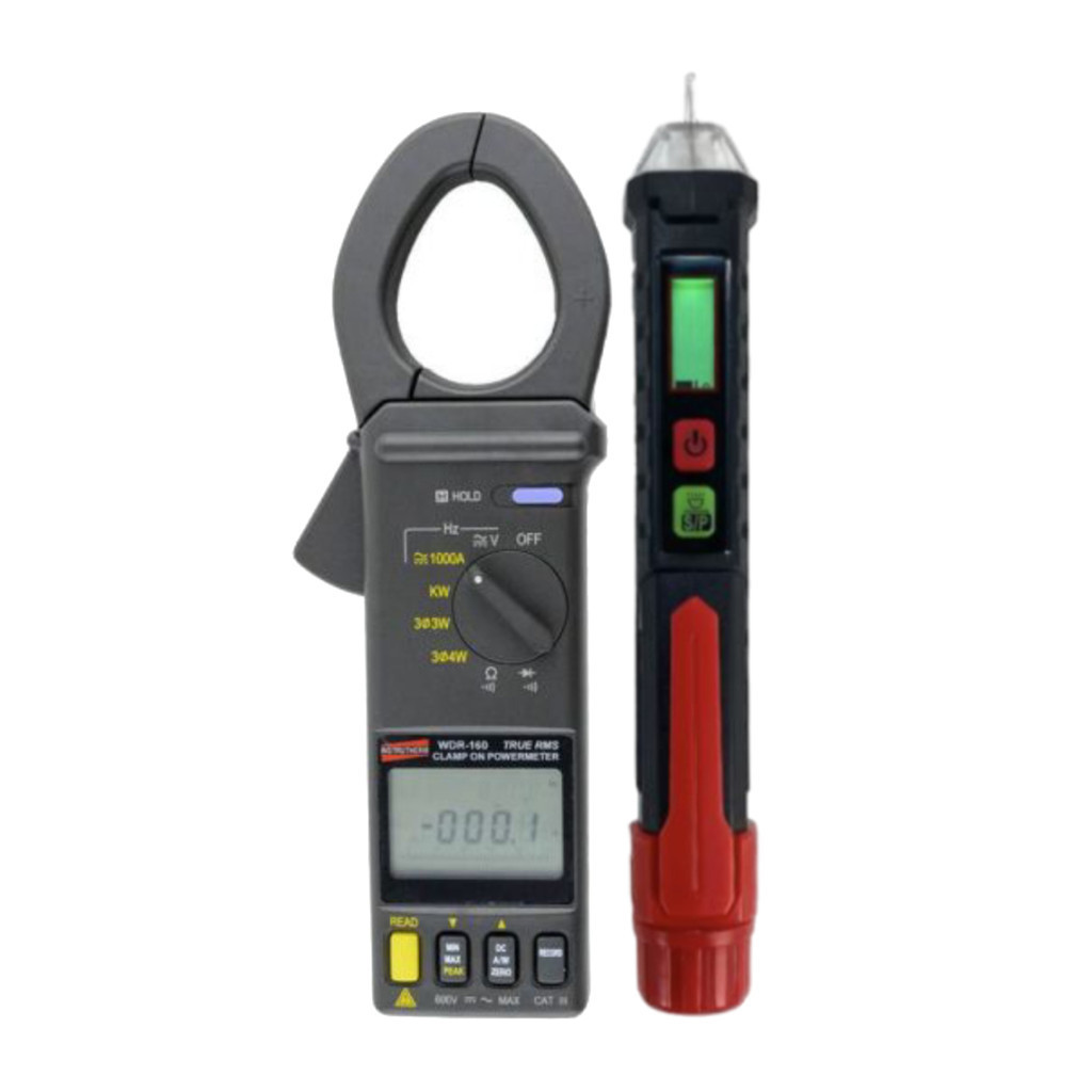 Kit Alicate Wattímetro Digital Tensão Corrente Wdr-160 Fasímetro Sequência Fase Spi-400 Instrutherm
