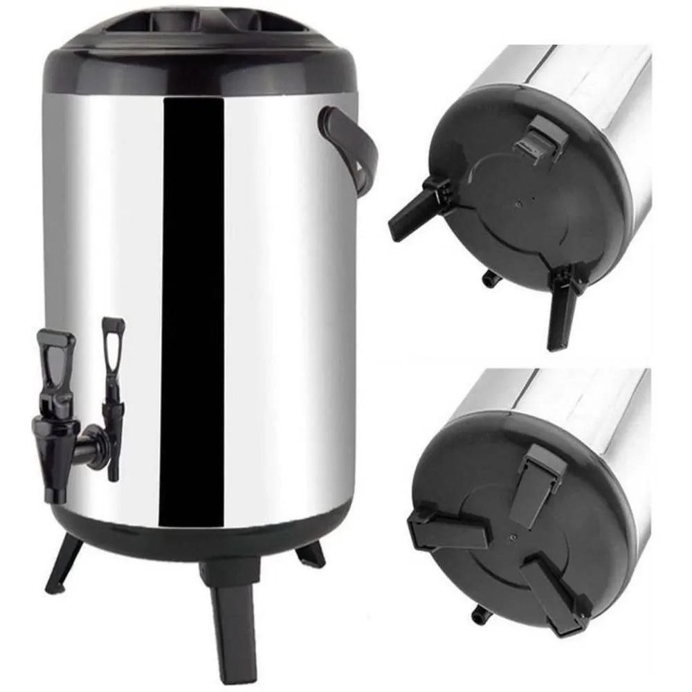 GARRAFA TERMICA INOX 8 LITROS BOTIJAO GALAO CAFE LEITE GARRAFAO QUENTE FRIO AGUA CANTIL HOTEL POUSADA DIAMOND LUXO