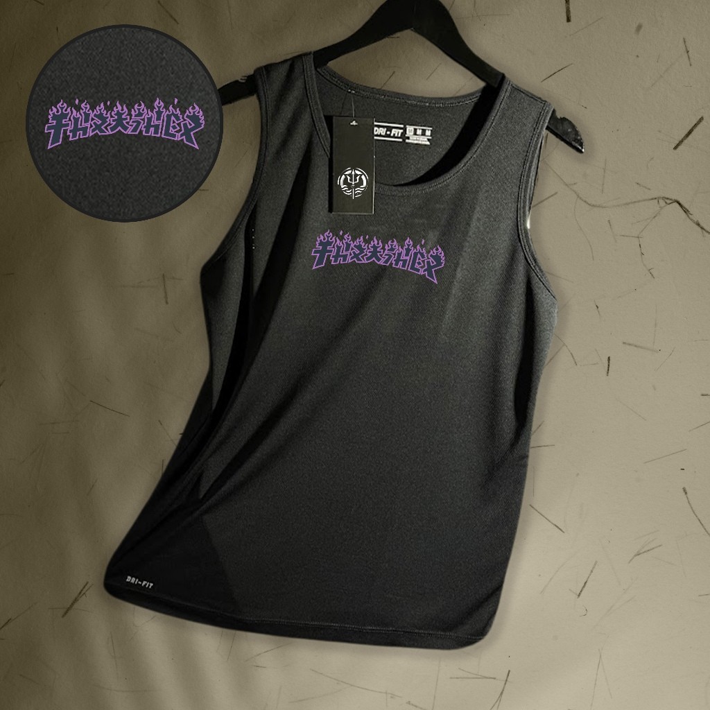 Regata Dry-Fit Masculina - Thrasher 03 2025 - Academia Corrida Crossfit Skate Basquete Esporte Verão