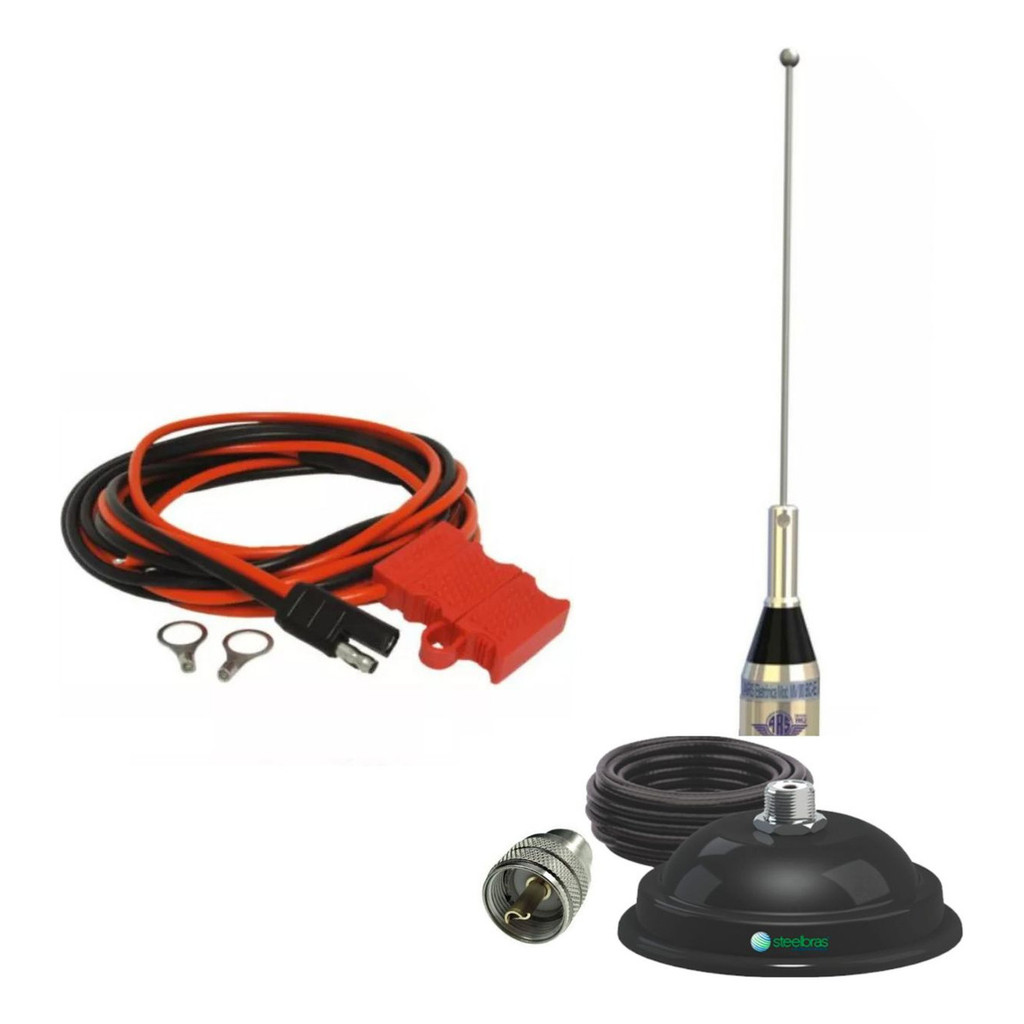 Antena Movel 1/4 Vhf  Ars  Com Base Magnética E  Mv00bc