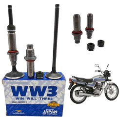 Kit Válvula Guia Retentor Honda Cg 125 1976 1977 1978 1979 1980 Cabeçote Moto