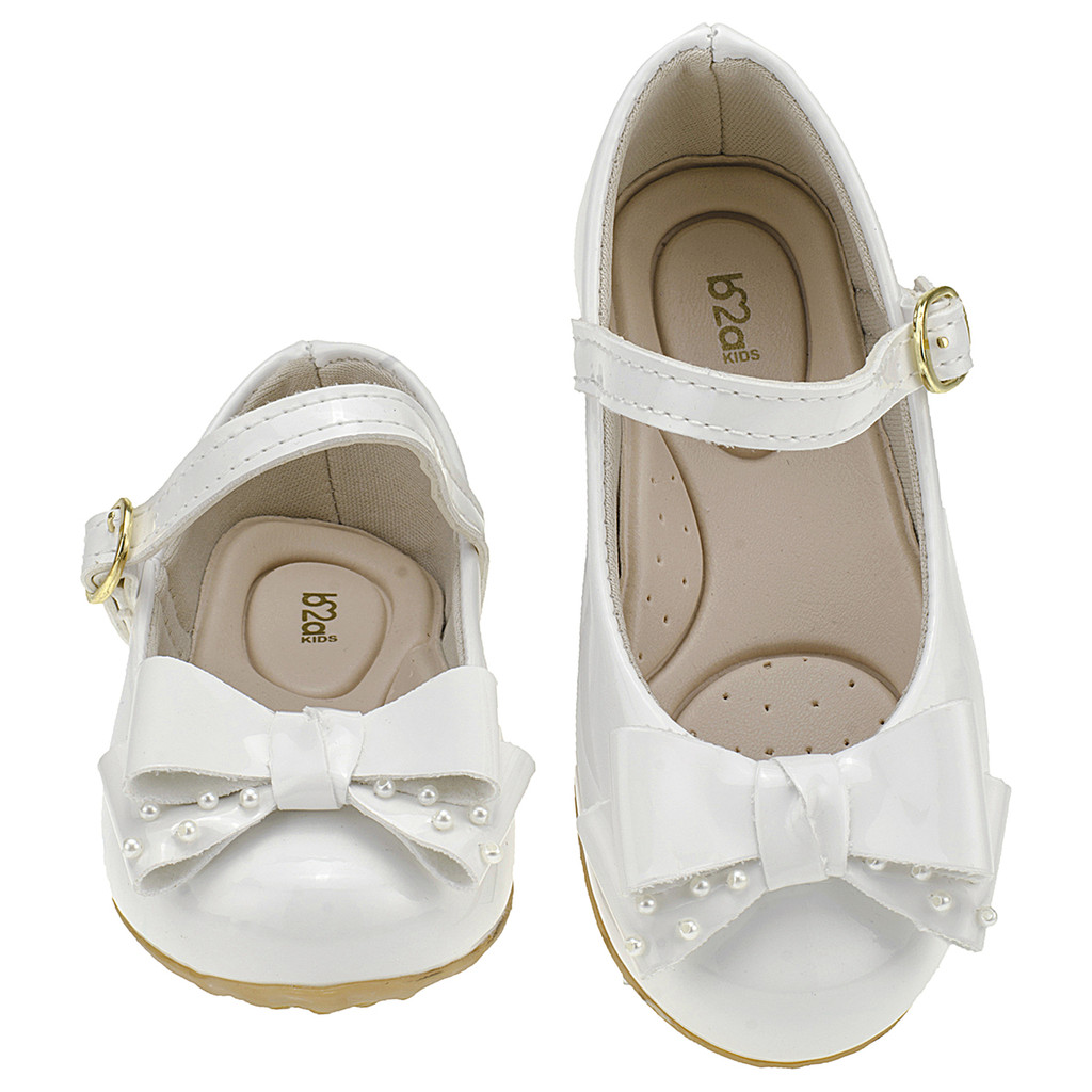 Sapatilha Menina Infantil Laço Pérola Festa Delicada Verniz Brilho Verão Confortável Promoção 2027 em Oferta na Shopee