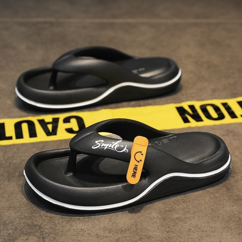 Chinelos Super Macios Flip Smile, Tamanho Brasileiro, Sapatos Masculinos Tikp Confortáveis Chinelos Macios de Verão