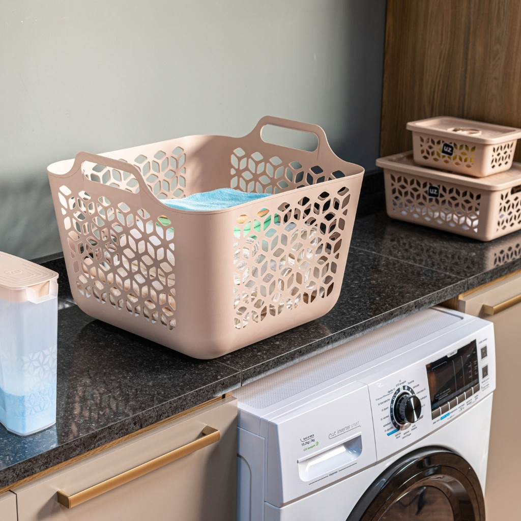 Cesto Organizador De Roupas M Com Alça 30L Multiuso Lavanderia Quarto Área De Serviço UZ419 - Cores em Oferta na Shopee