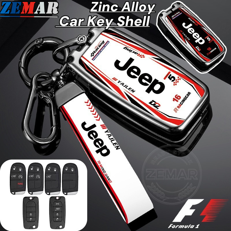 Jeep Car Key Shell Case Liga De Zinco Estilo De Corrida Capa Para Chave Smart Protetor Acessórios De Moda Renegade Compa em Oferta na Shopee