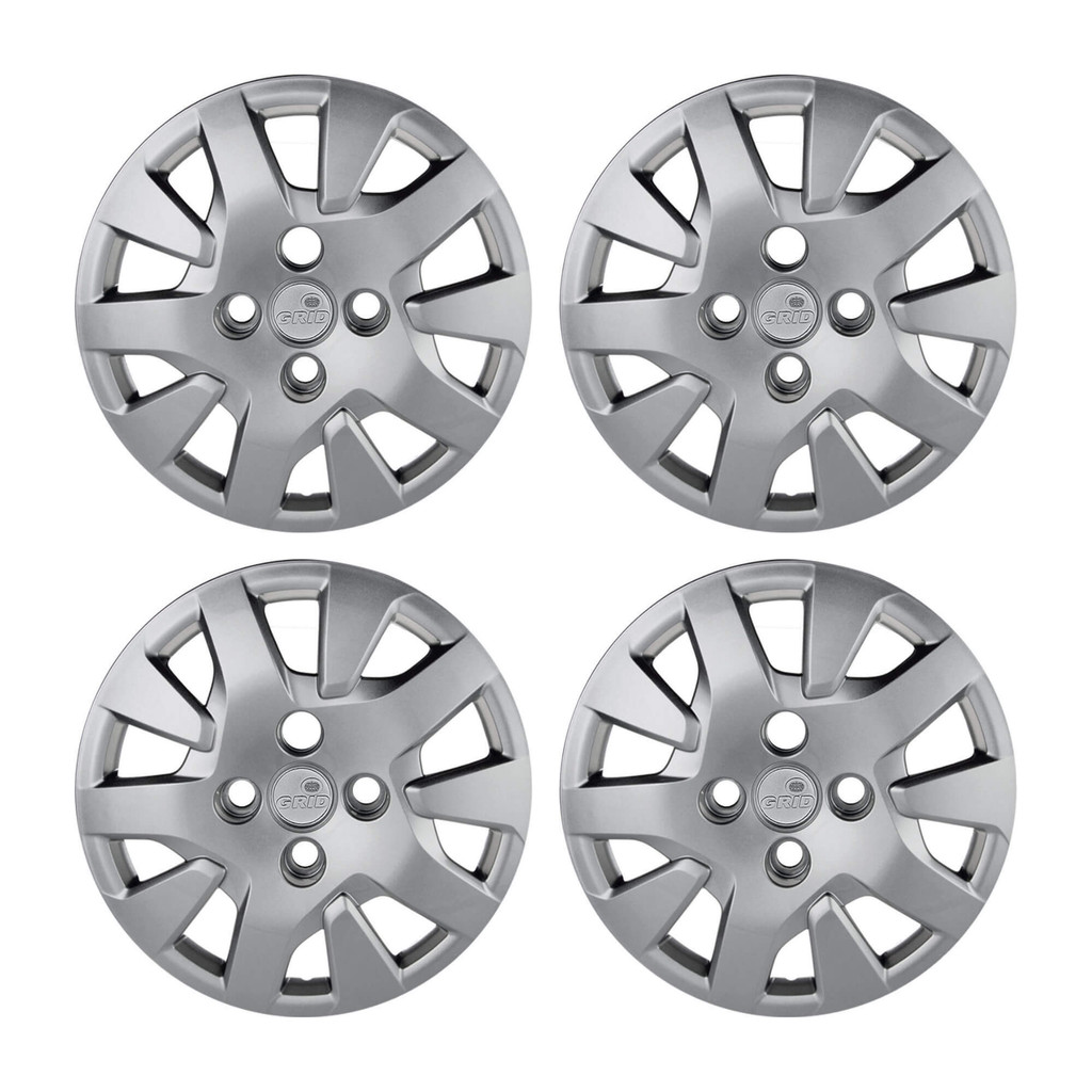 Calota 14" Prata Mod Ford Ka Hatch / Sedan 2019 / 2020 (Jogo c/ 4 Calotas) Grid - 343CB-PTA-E